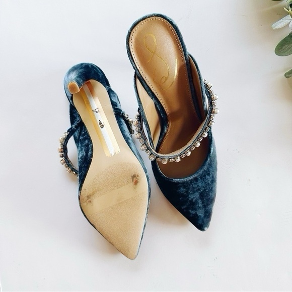 Sam Edelman Hyland Pointed Toe Mule in Sapphire 5.5 - Picture 6 of 9